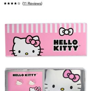 Hello Kitty 2-Pc. Set Enamel Kitty Stud Earrings